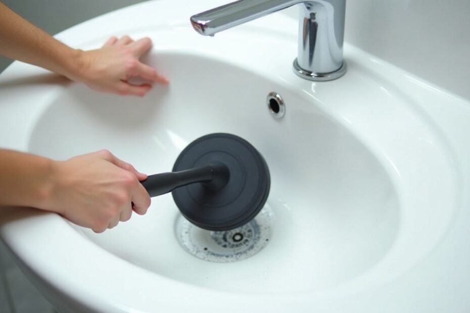 Abfluss verstopft: Soforthilfe mit der Saugglocke am Waschbecken